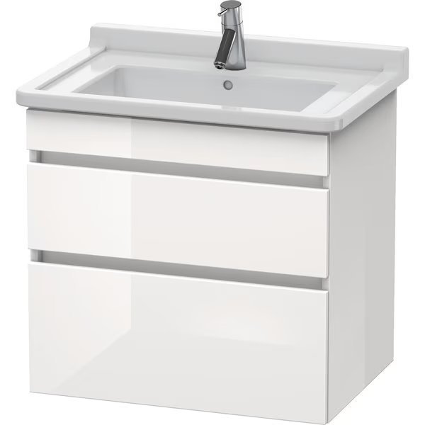 Durastyle Two Drawer Wall-Mount Vanity Unit Oak Black|White, Duravit, Mfr#: DS648701618